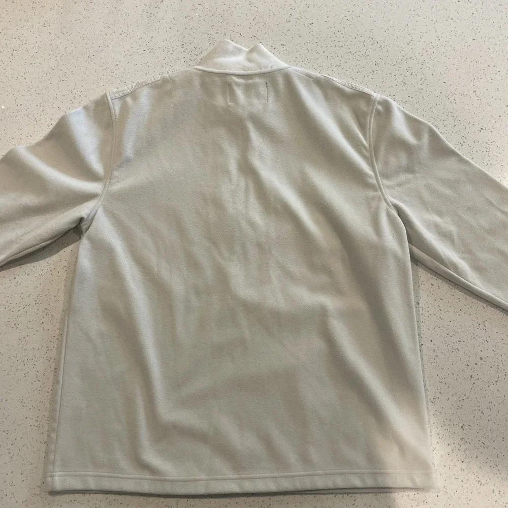 Banana Republic Hal-Zip‎ Fleece Sweatshirt Size Large White NWT